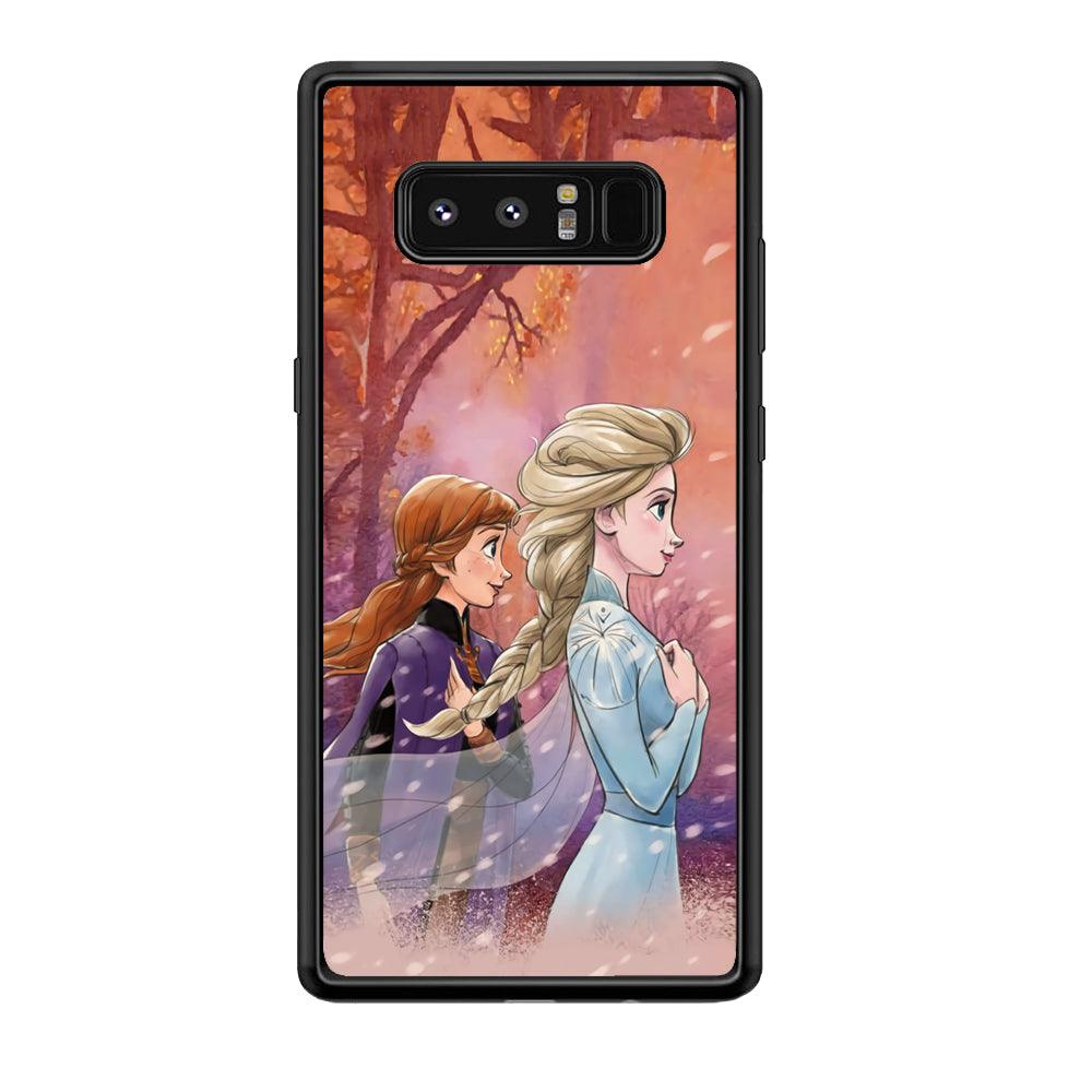 Frozen See Happiness Thing Samsung Galaxy Note 8 Case-Rubber Black (2D Case)-Oxvistore