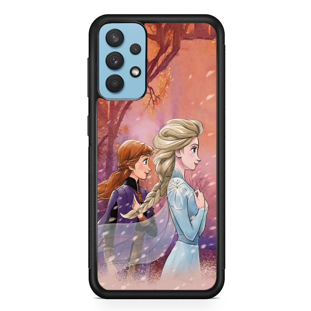 Frozen See Happiness Thing Samsung Galaxy A32 Case-Rubber Black (2D Case)-Oxvistore