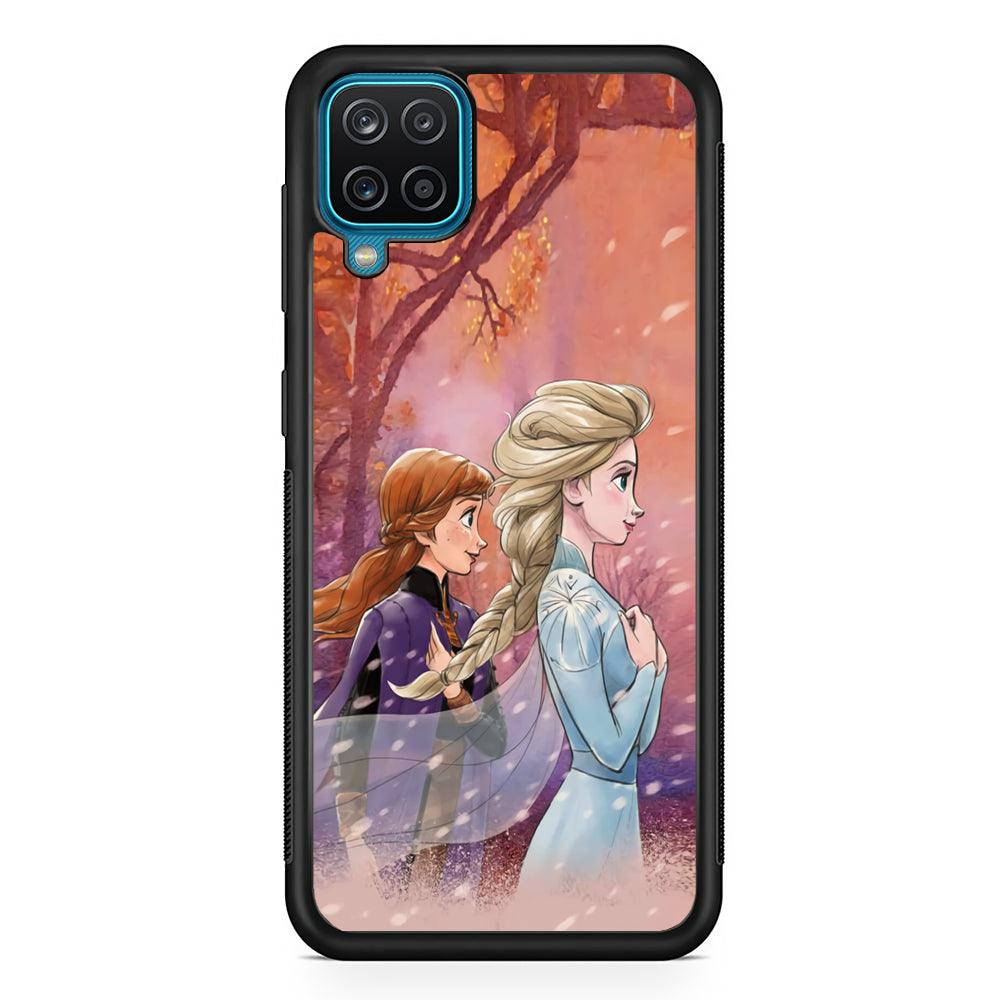 Frozen See Happiness Thing Samsung Galaxy A12 Case-Rubber Black (2D Case)-Oxvistore