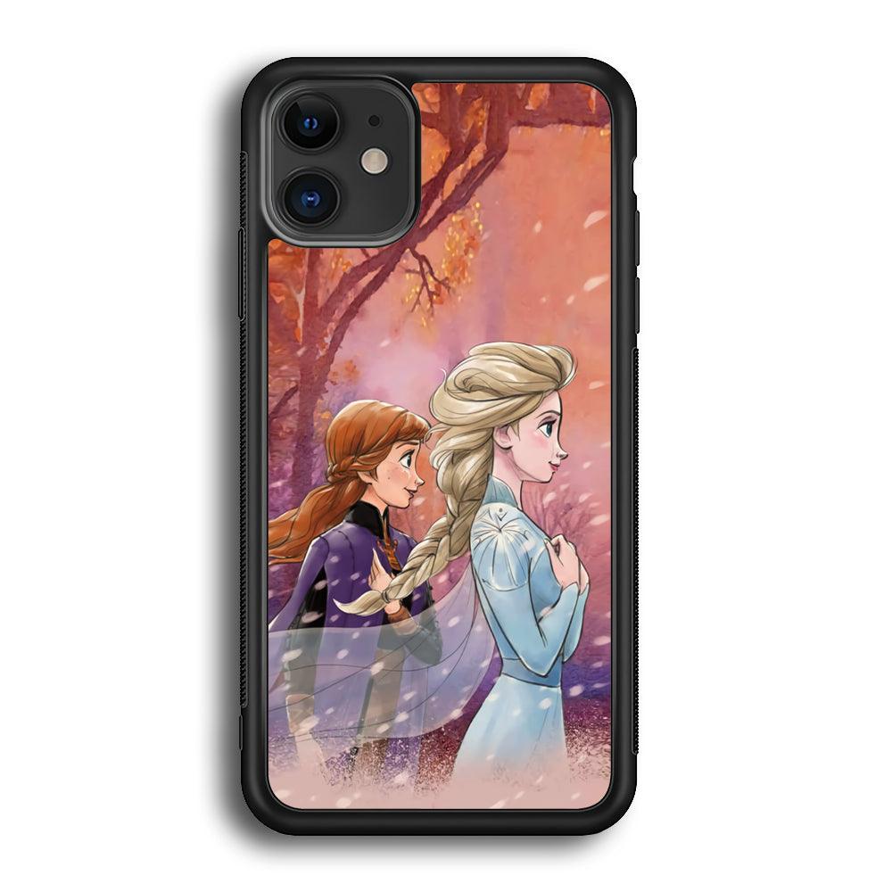 Frozen See Happiness Thing iPhone 12 Case-Rubber Black (2D Case)-Oxvistore