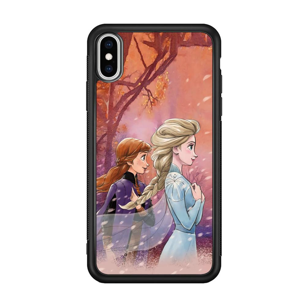 Frozen See Happiness Thing iPhone Xs Max Case-Rubber Black (2D Case)-Oxvistore