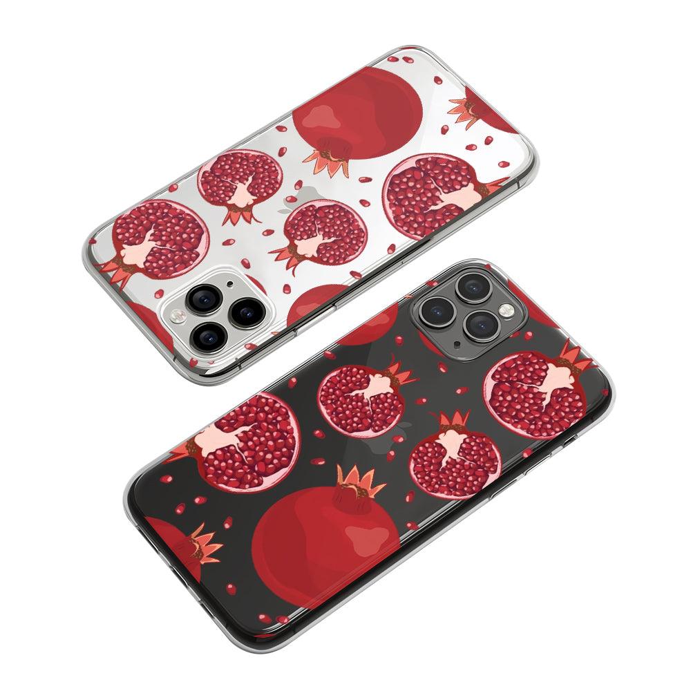 Fruit Fresh Red Pomegranate Clear Soft Case-Oxvistore
