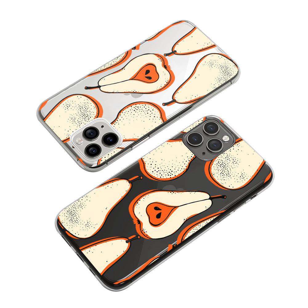 Fruit Pear Pattern Art Clear Soft Case-Oxvistore