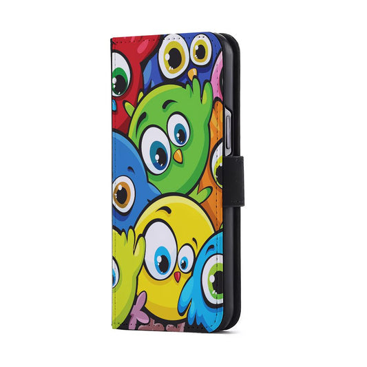 Funny Cartoon Birds Flip Wallet Phone Case-Oxvistore