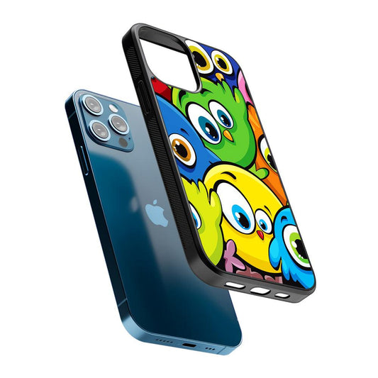 Funny Cartoon Birds 2D Rubber Phone Case-Oxvistore