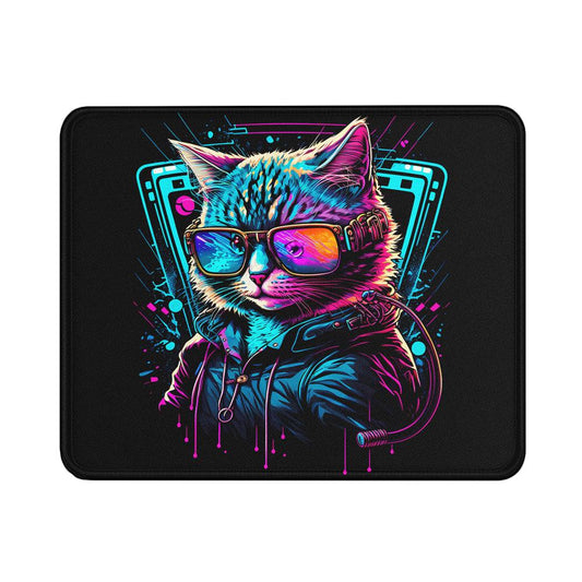 Futuristic Alpha Cat Mouse Pads | Custom Mouse Pad with Non-Slip Rubber Base