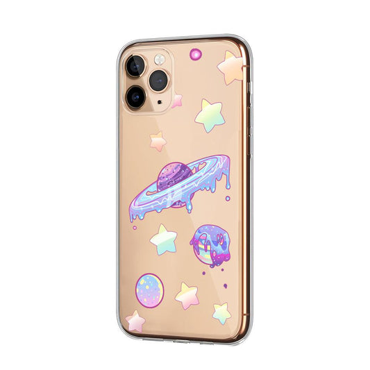 Galaxy Colorful Melting Universe Clear Soft Case-Oxvistore