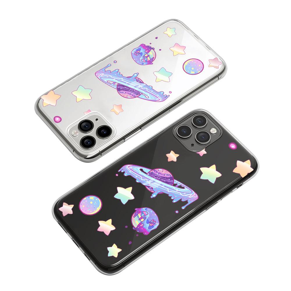 Galaxy Colorful Melting Universe Clear Soft Case-Oxvistore