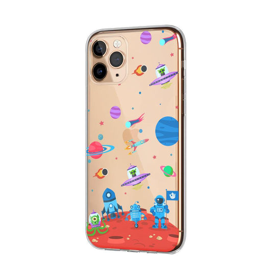 Galaxy Landing on a New Planet Clear Soft Case-Oxvistore