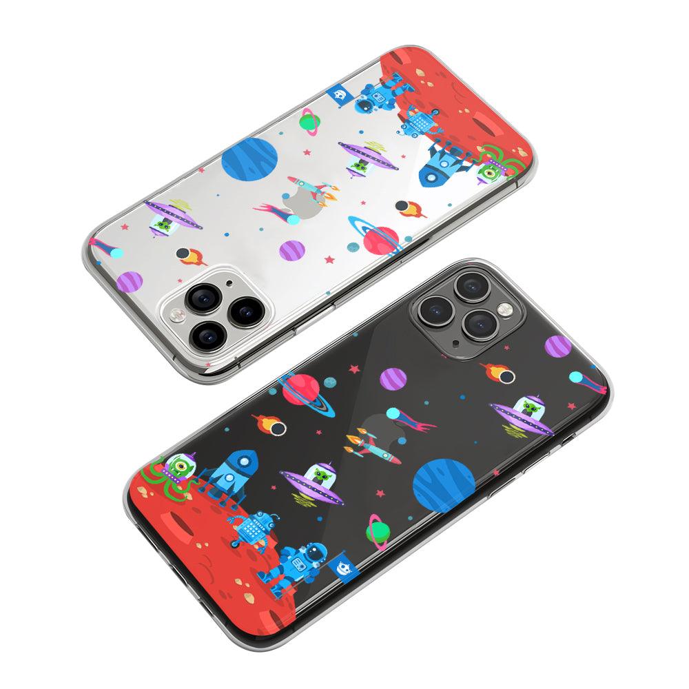 Galaxy Landing on a New Planet Clear Soft Case-Oxvistore