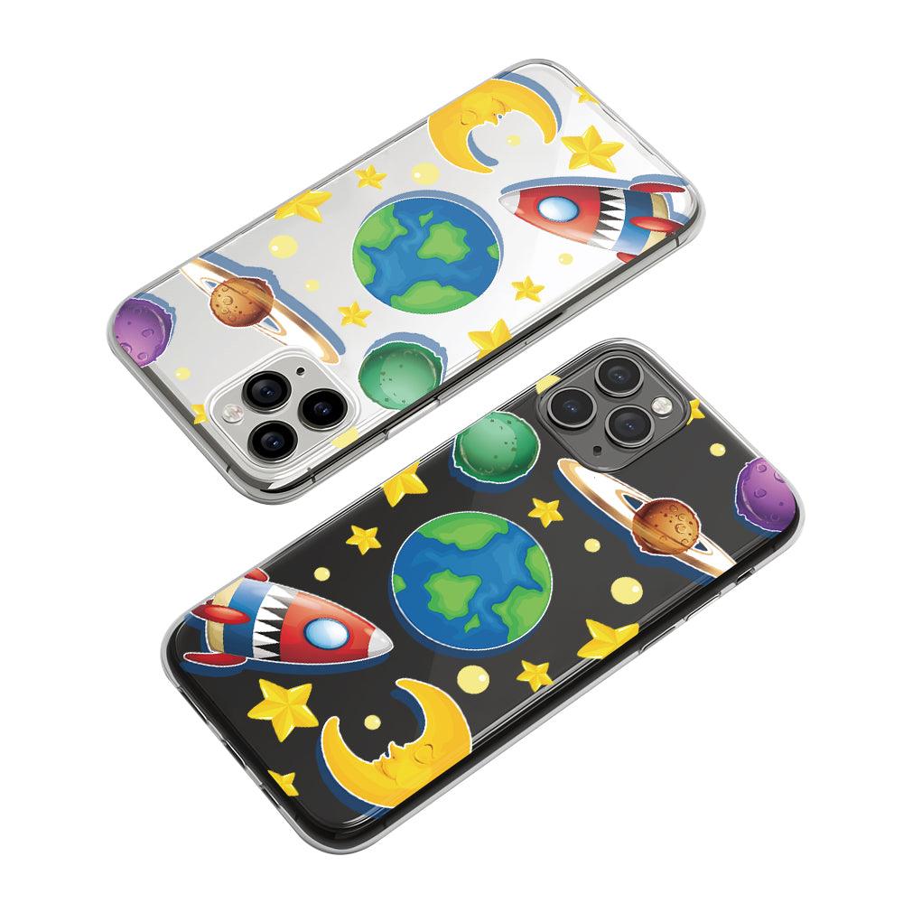 Galaxy The Earth is the Destination Clear Soft Case-Oxvistore
