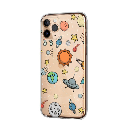 Galaxy Walking into Space Clear Soft Case-Oxvistore
