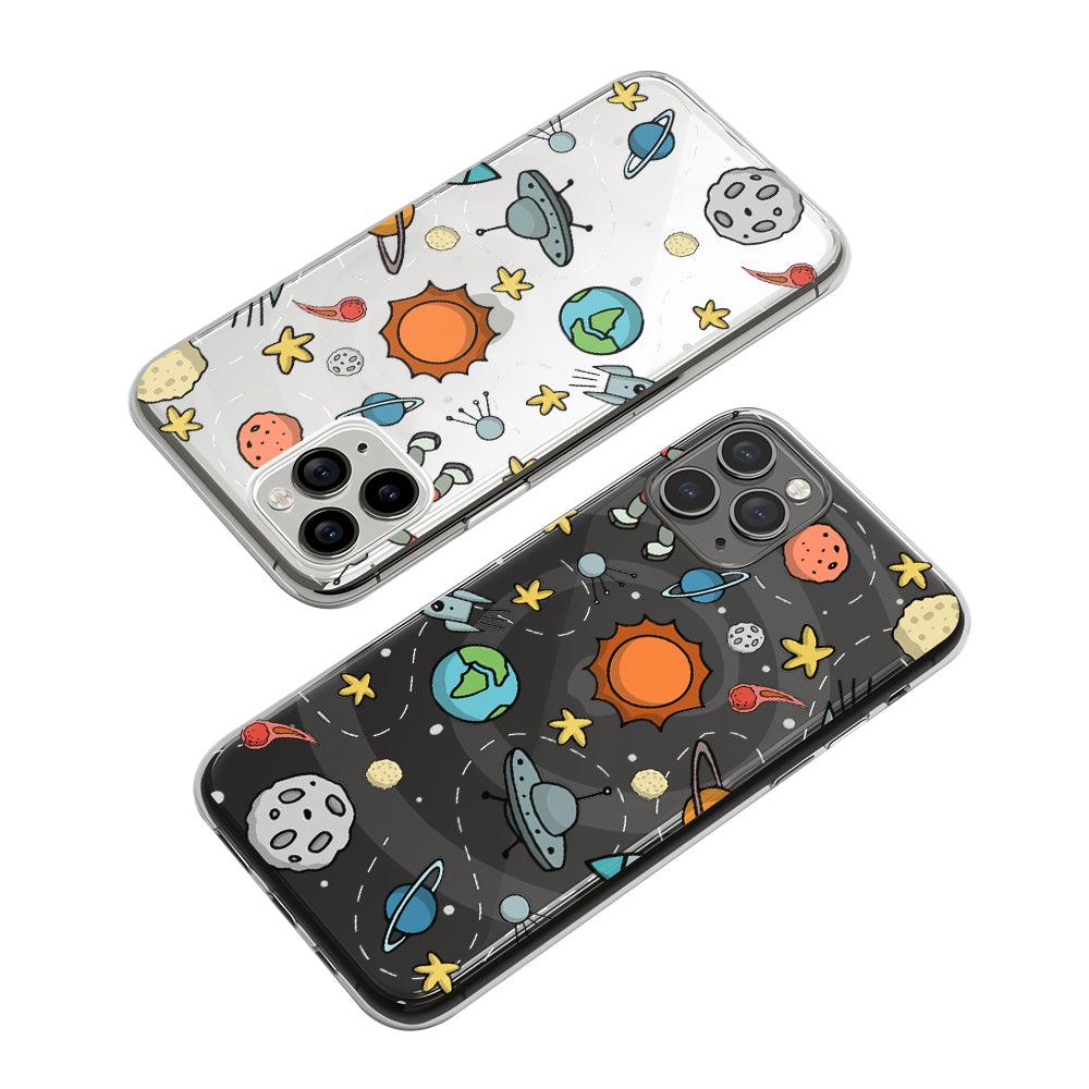 Galaxy Walking into Space Clear Soft Case-Oxvistore
