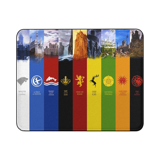 Game of Thrones Castles Emblem Mouse Pads | Custom Mouse Pad with Non-Slip Rubber Base