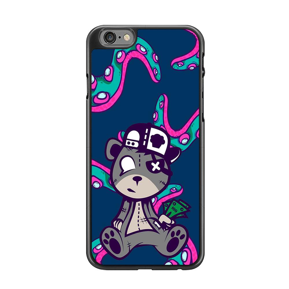 Gangsta Bear Need The Money iPhone 6 Plus | 6s Plus Case-Rubber Black (2D Case)-Oxvistore