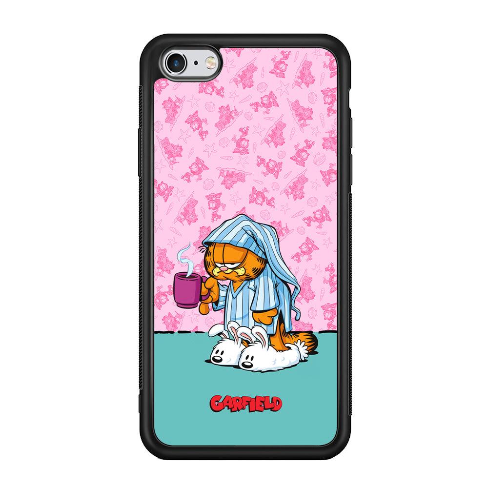 Garfield Bad Morning Vibes iPhone 6 Plus | 6s Plus Case-Rubber Black (2D Case)-Oxvistore