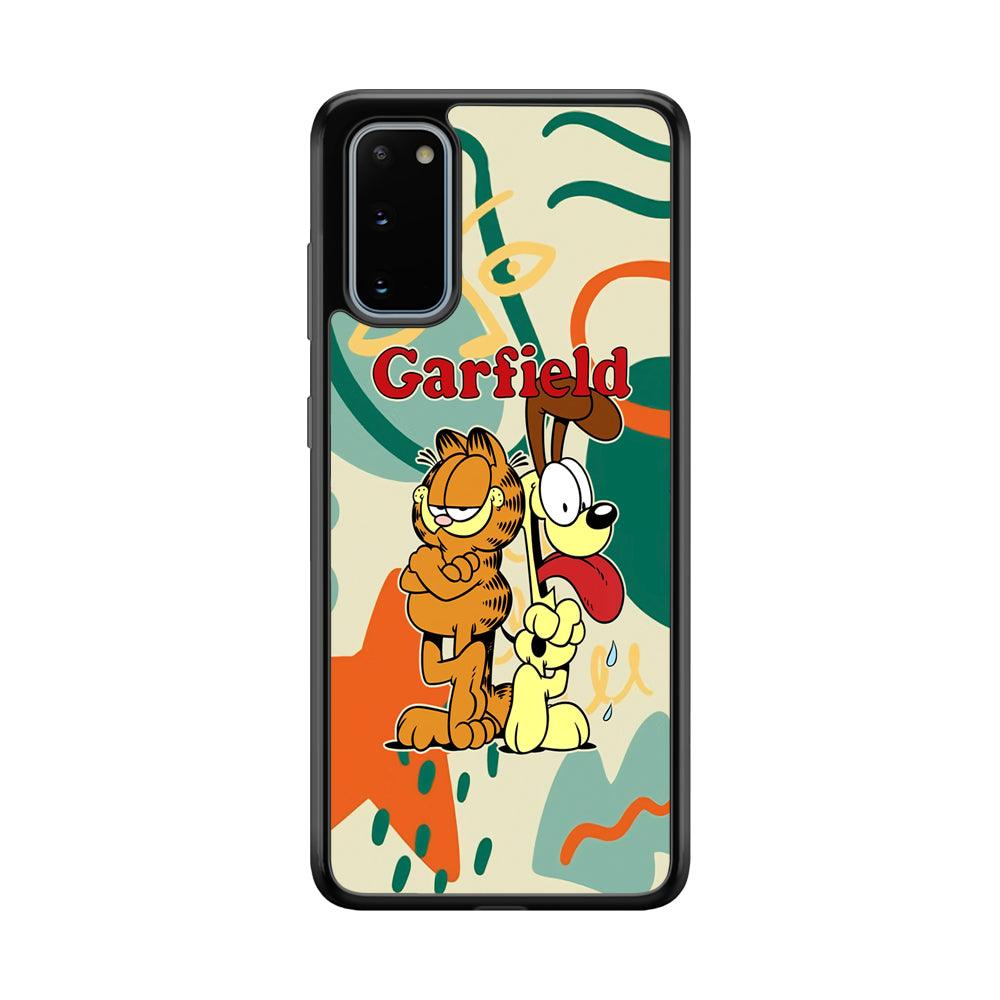 Garfield The Gentleman Mate Samsung Galaxy S20 Case-Rubber Black (2D Case)-Oxvistore