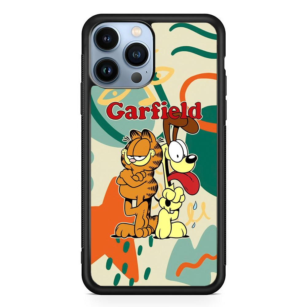 Garfield The Gentleman Mate iPhone 14 Pro Case-Rubber Black (2D Case)-Oxvistore