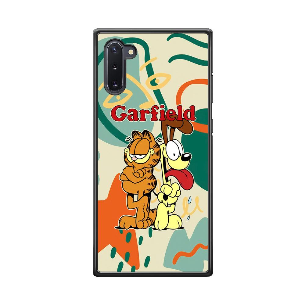 Garfield The Gentleman Mate Samsung Galaxy Note 10 Case-Rubber Black (2D Case)-Oxvistore