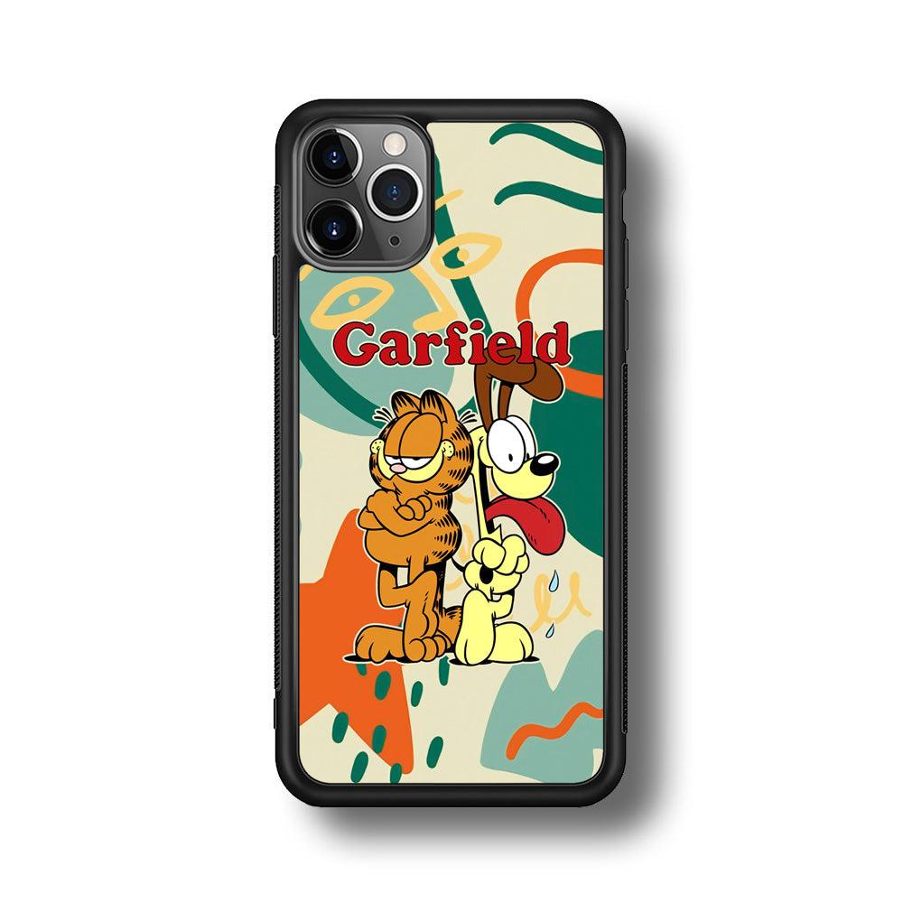 Garfield The Gentleman Mate iPhone 11 Pro Case-Rubber Black (2D Case)-Oxvistore