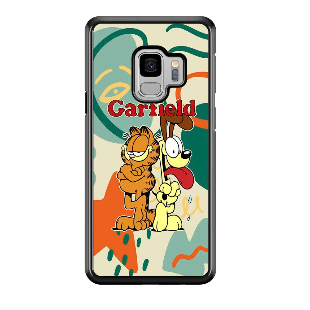 Garfield The Gentleman Mate Samsung Galaxy S9 Case-Rubber Black (2D Case)-Oxvistore
