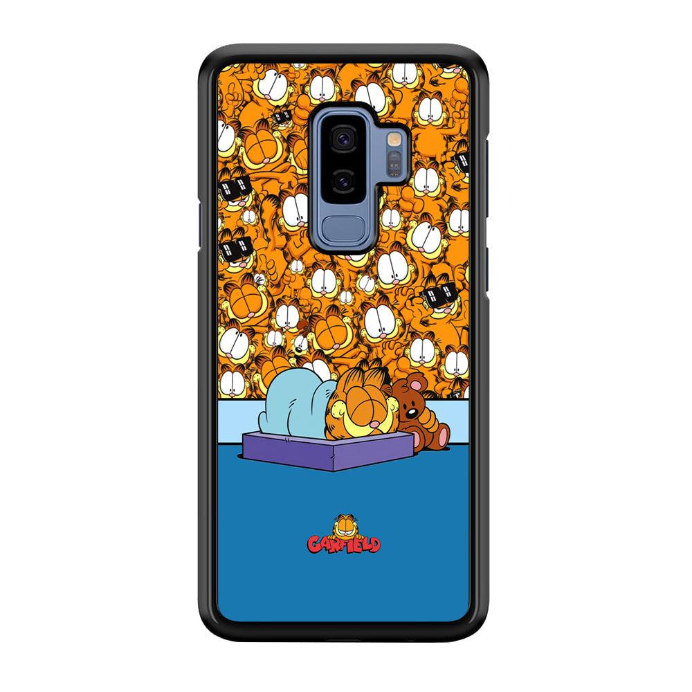 Garfield Warm on Sweet Dreams Samsung Galaxy S9 Plus Case-Rubber Black (2D Case)-Oxvistore