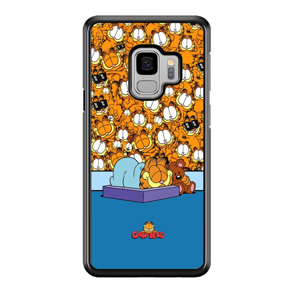 Garfield Warm on Sweet Dreams Samsung Galaxy S9 Case-Rubber Black (2D Case)-Oxvistore