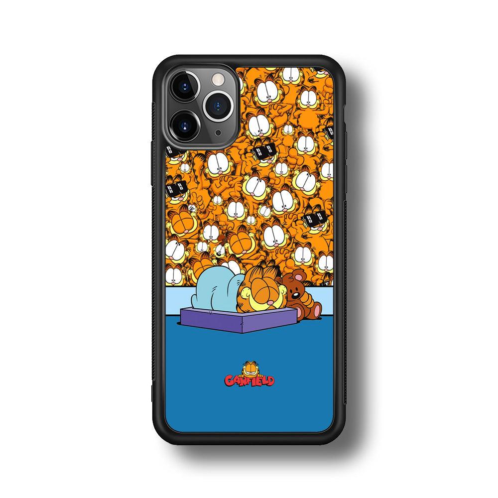 Garfield Warm on Sweet Dreams iPhone 11 Pro Case-Rubber Black (2D Case)-Oxvistore