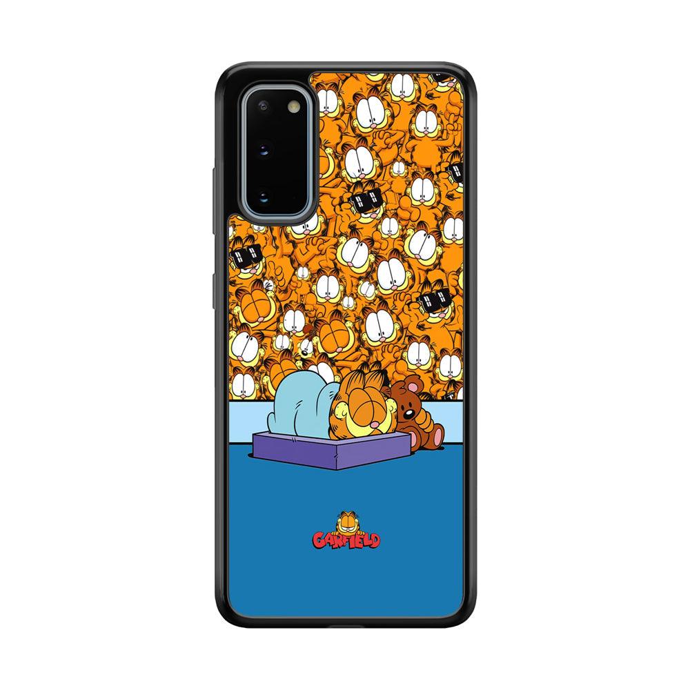 Garfield Warm on Sweet Dreams Samsung Galaxy S20 Case-Rubber Black (2D Case)-Oxvistore