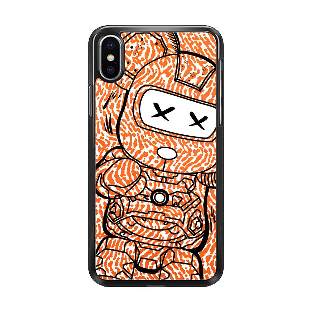 Giant Robot Doll iPhone XS Case-Rubber Black (2D Case)-Oxvistore