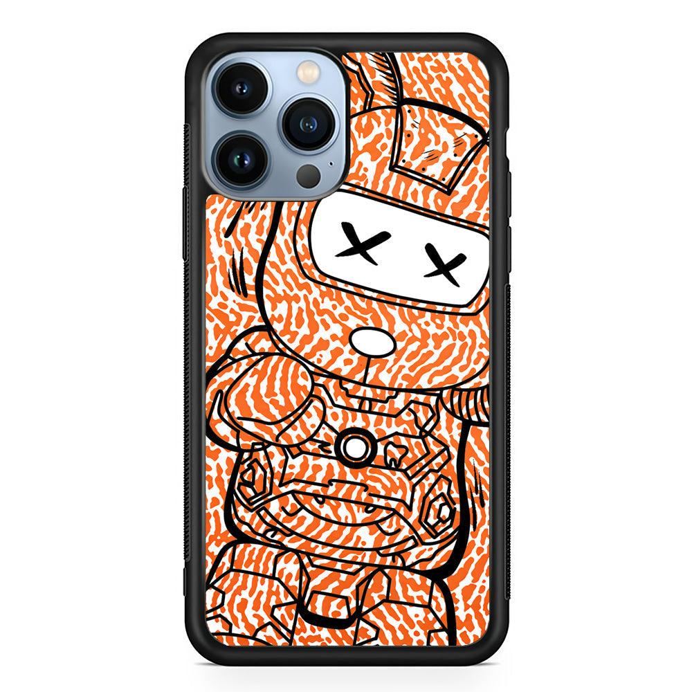 Giant Robot Doll iPhone 14 Pro Max Case-Rubber White (2D Case)-Oxvistore