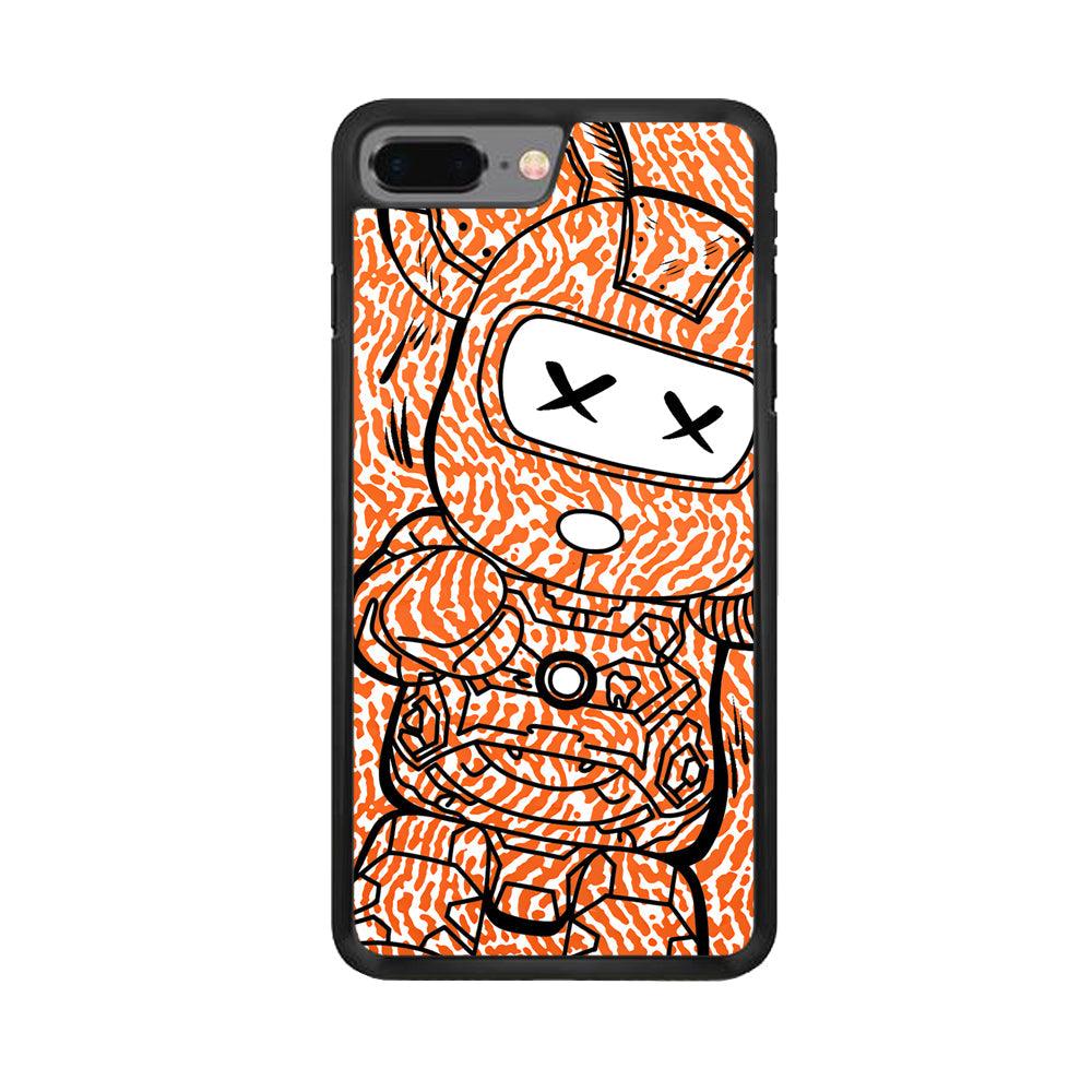 Giant Robot Doll iPhone 7 Plus Case-Rubber Black (2D Case)-Oxvistore