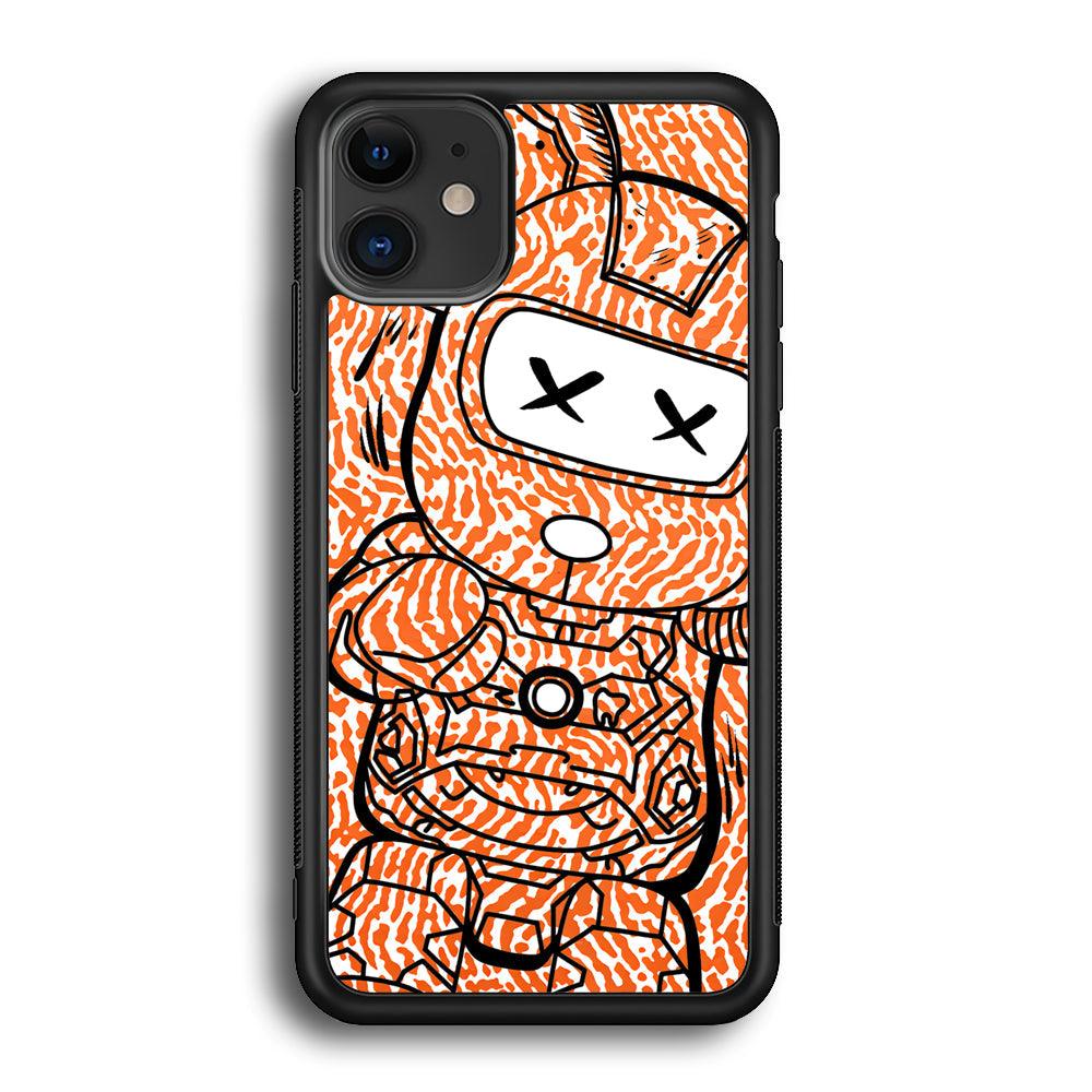 Giant Robot Doll iPhone 12 Case-Rubber White (2D Case)-Oxvistore