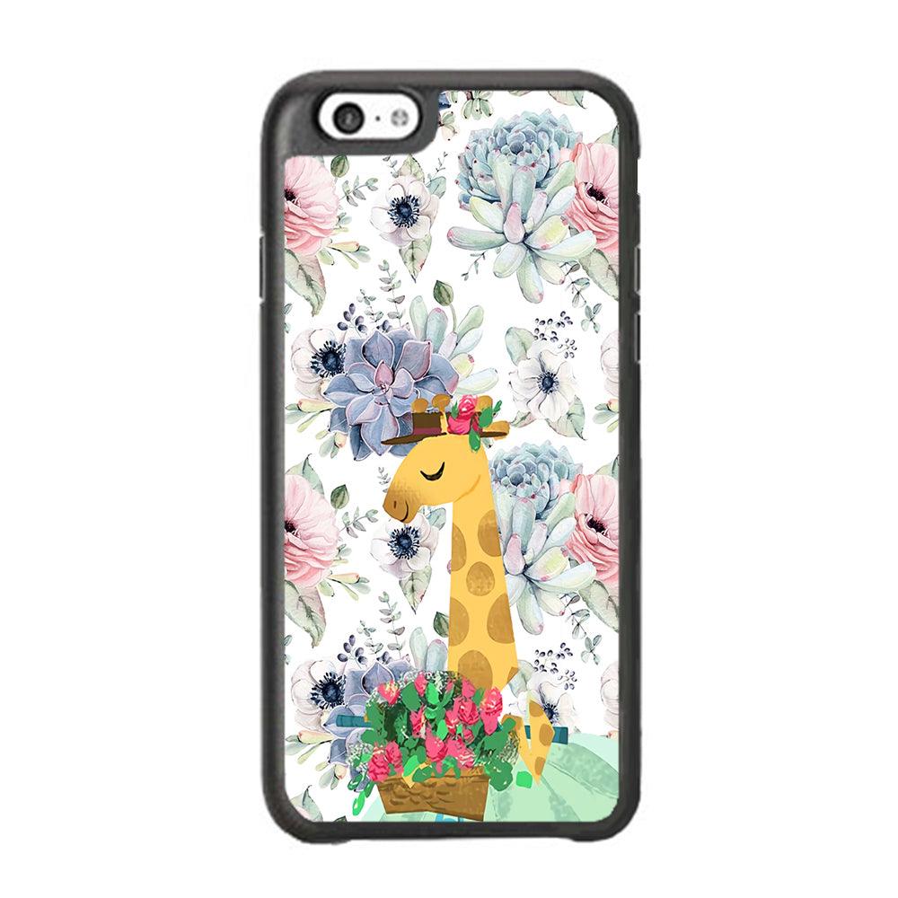 Giraffe Flower Bucket iPhone 6 Plus | 6s Plus Case-3D Case-Oxvistore