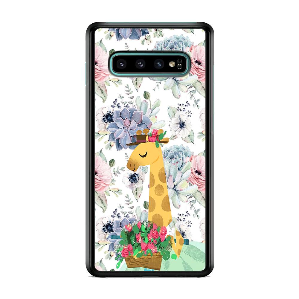 Giraffe Flower Bucket Samsung Galaxy S10 Plus Case-3D Case-Oxvistore