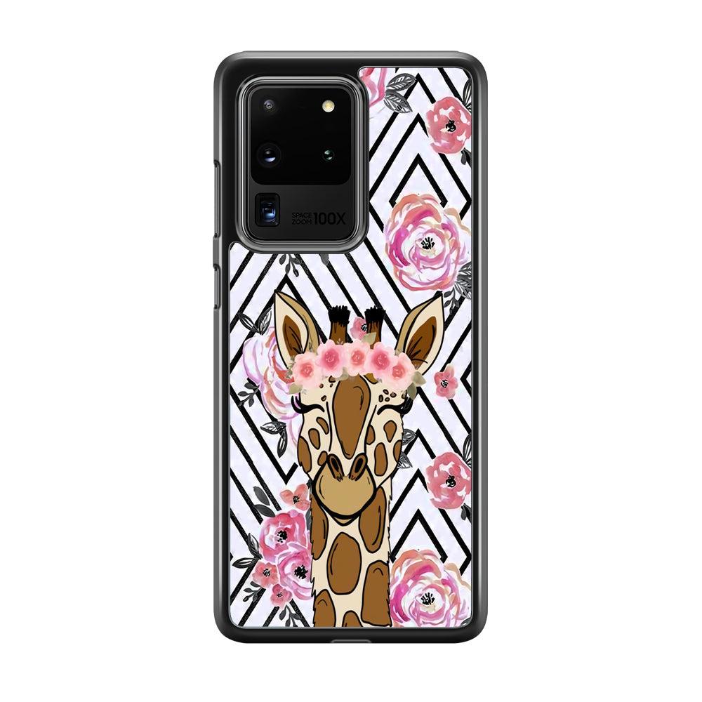 Giraffe Pics of Beauty Samsung Galaxy S20 Ultra Case-Rubber Black (2D Case)-Oxvistore