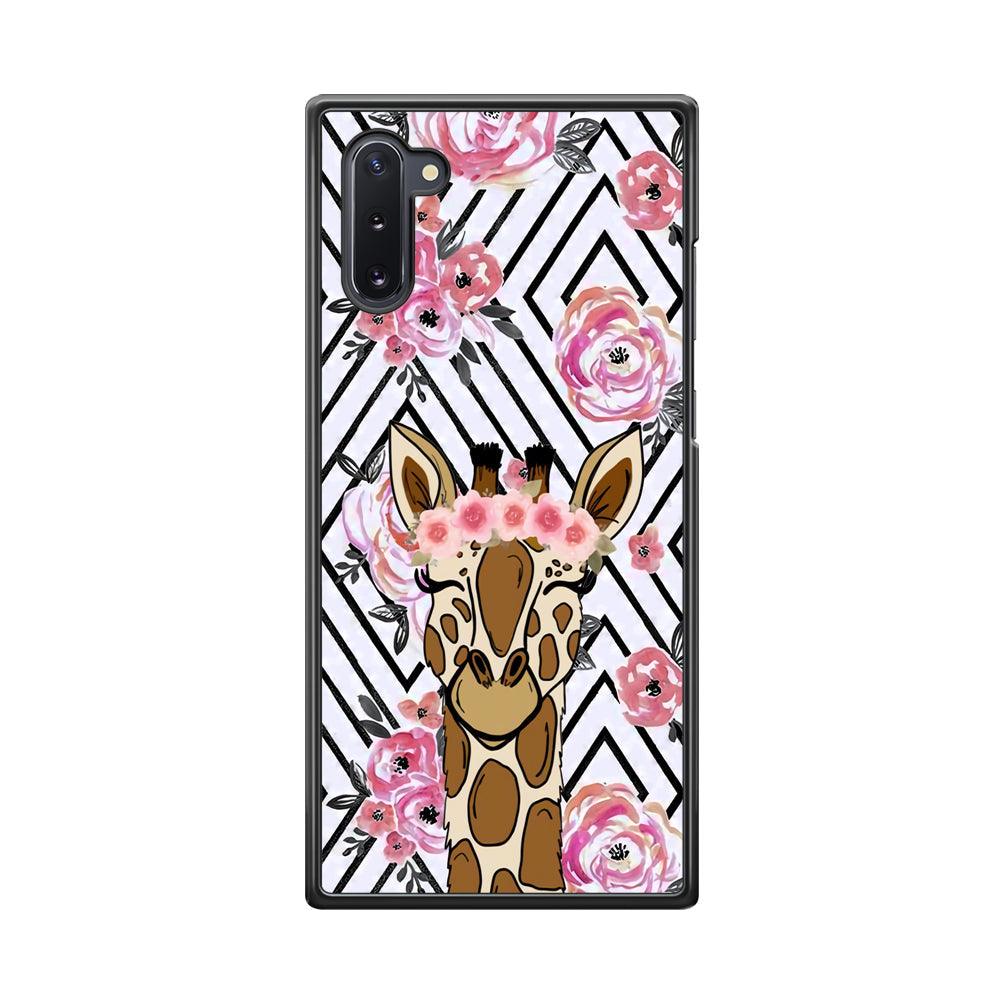 Giraffe Pics of Beauty Samsung Galaxy Note 10 Case-Rubber Black (2D Case)-Oxvistore