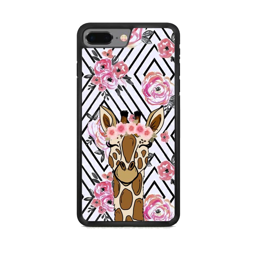 Giraffe Pics of Beauty iPhone 8 Plus Case-Rubber Black (2D Case)-Oxvistore