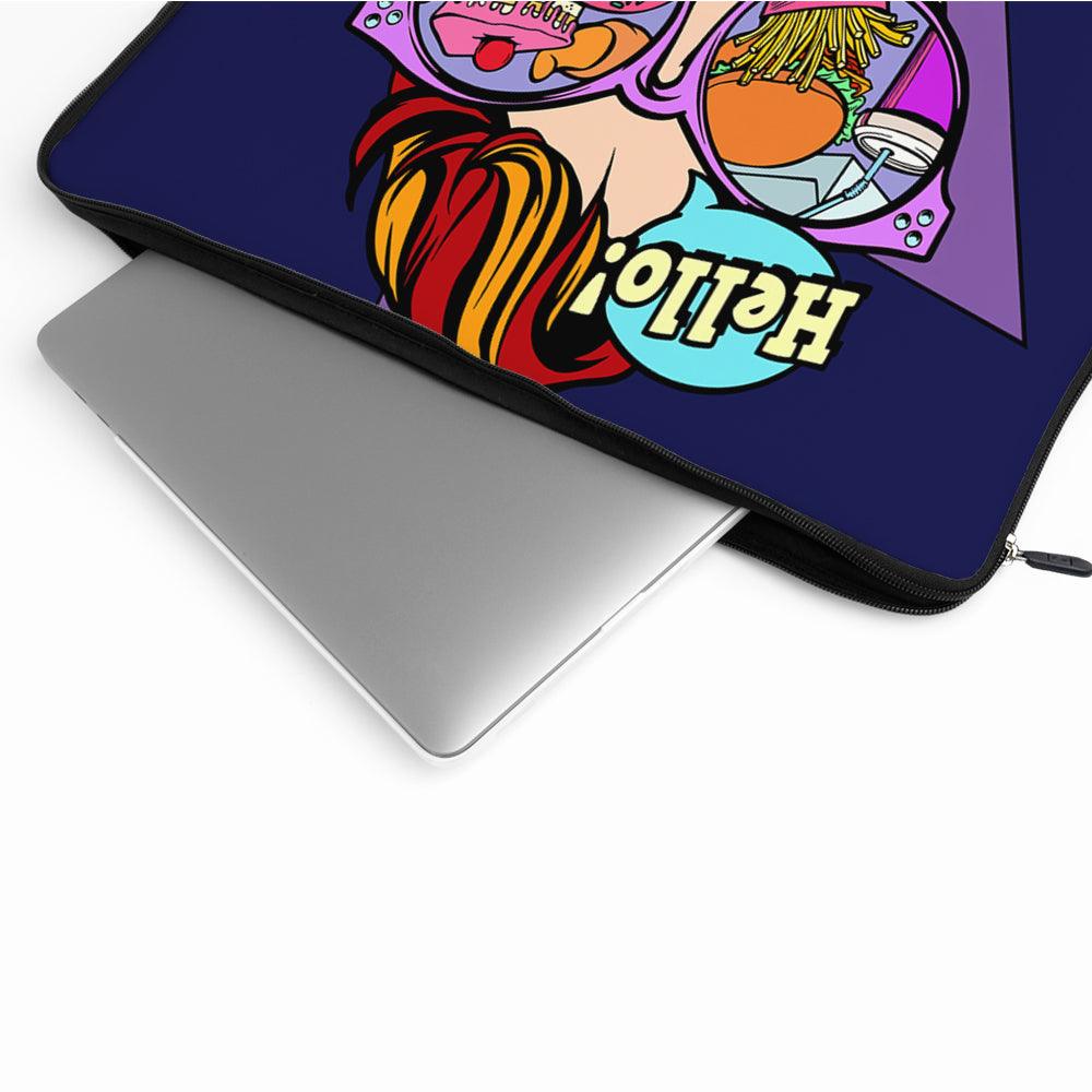 Girl Glasses Fast Food Laptop Sleeve Protective Cover-Oxvistore