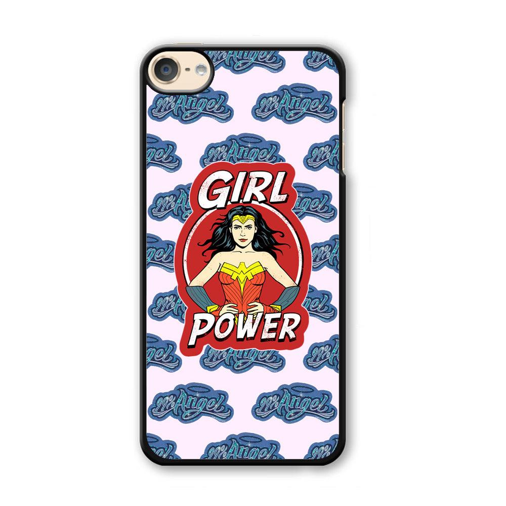 Girl Power is 99% Angel iPod Touch 6 Case-Plastic Black (2D Case)-Oxvistore