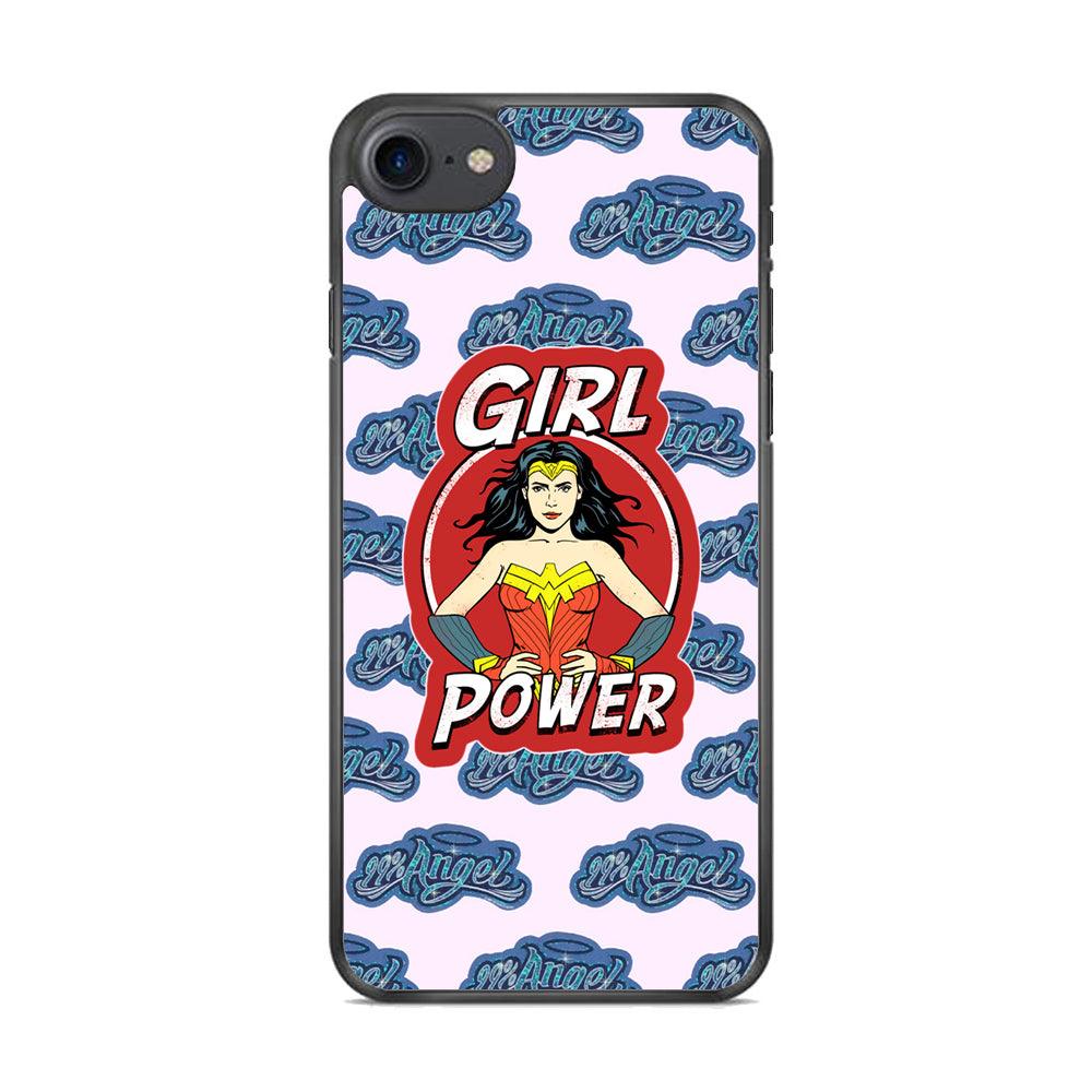 Girl Power is 99% Angel iPhone 7 Case-Rubber Black (2D Case)-Oxvistore