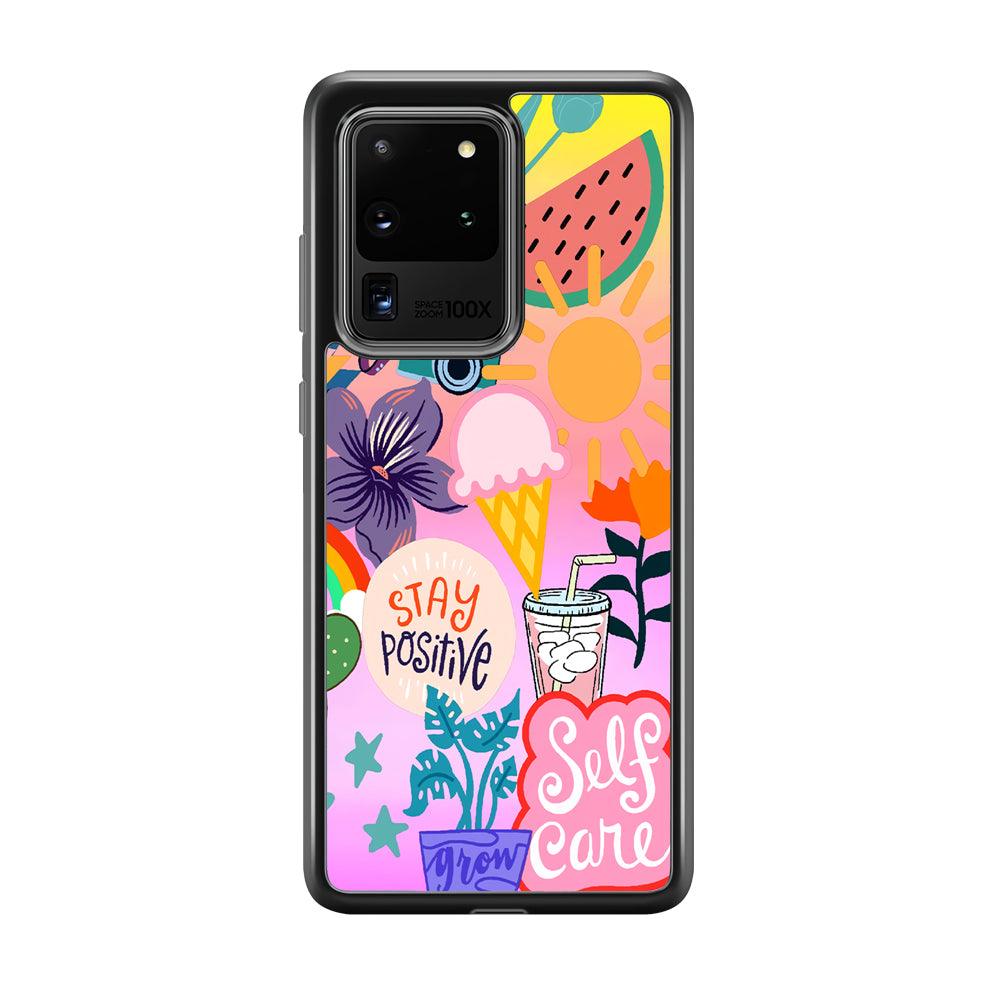 Girly Aesthetic World Samsung Galaxy S20 Ultra Case-Rubber Black (2D Case)-Oxvistore