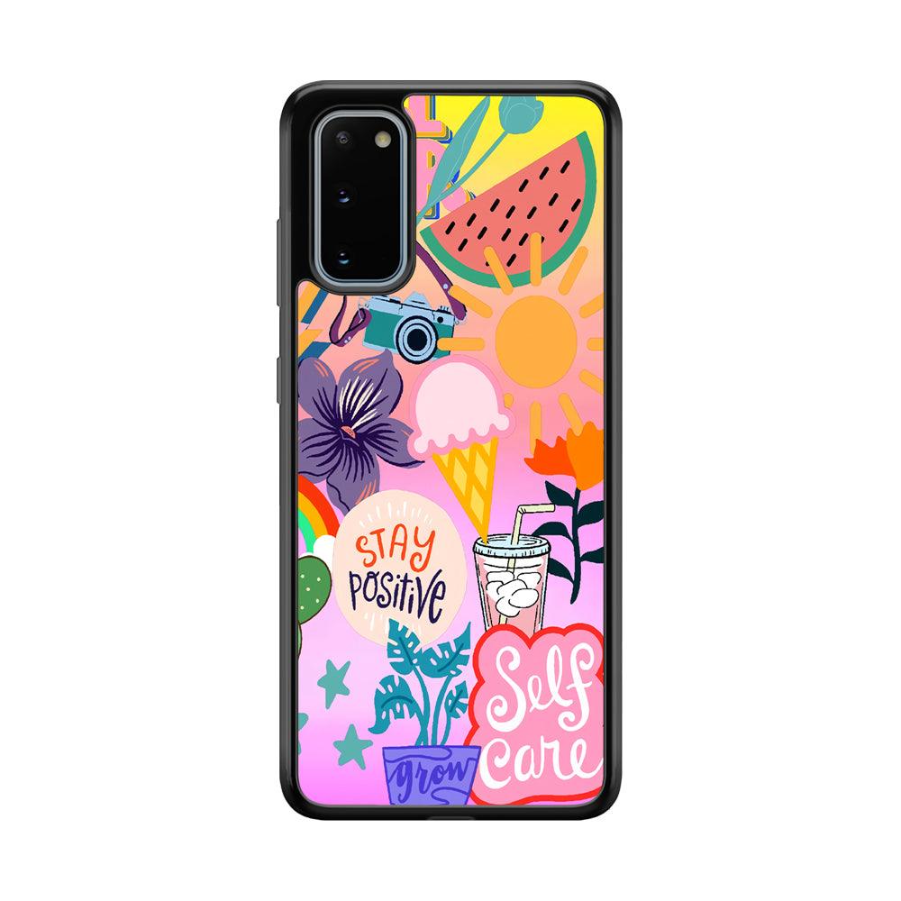 Girly Aesthetic World Samsung Galaxy S20 Case-Rubber Black (2D Case)-Oxvistore