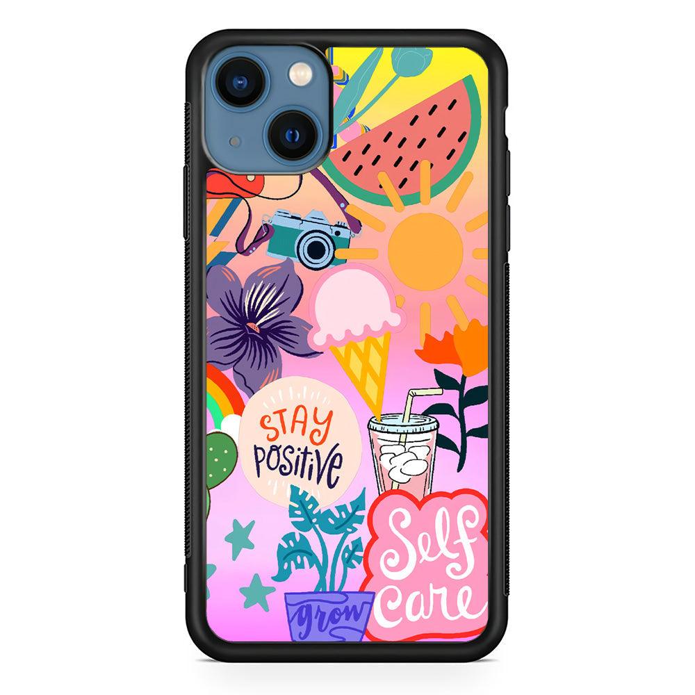 Girly Aesthetic World iPhone 15 Case-Rubber Black (2D Case)-Oxvistore