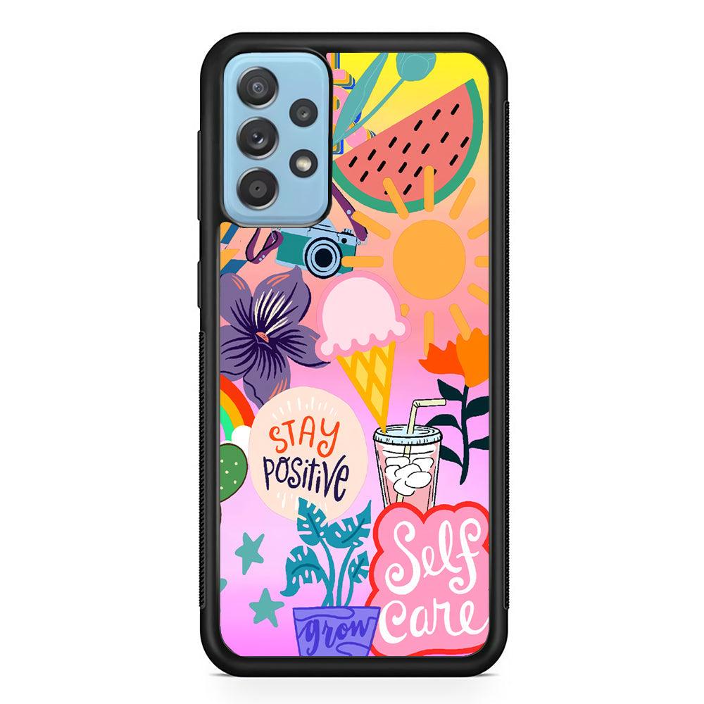 Girly Aesthetic World Samsung Galaxy A52 Case-Rubber Black (2D Case)-Oxvistore