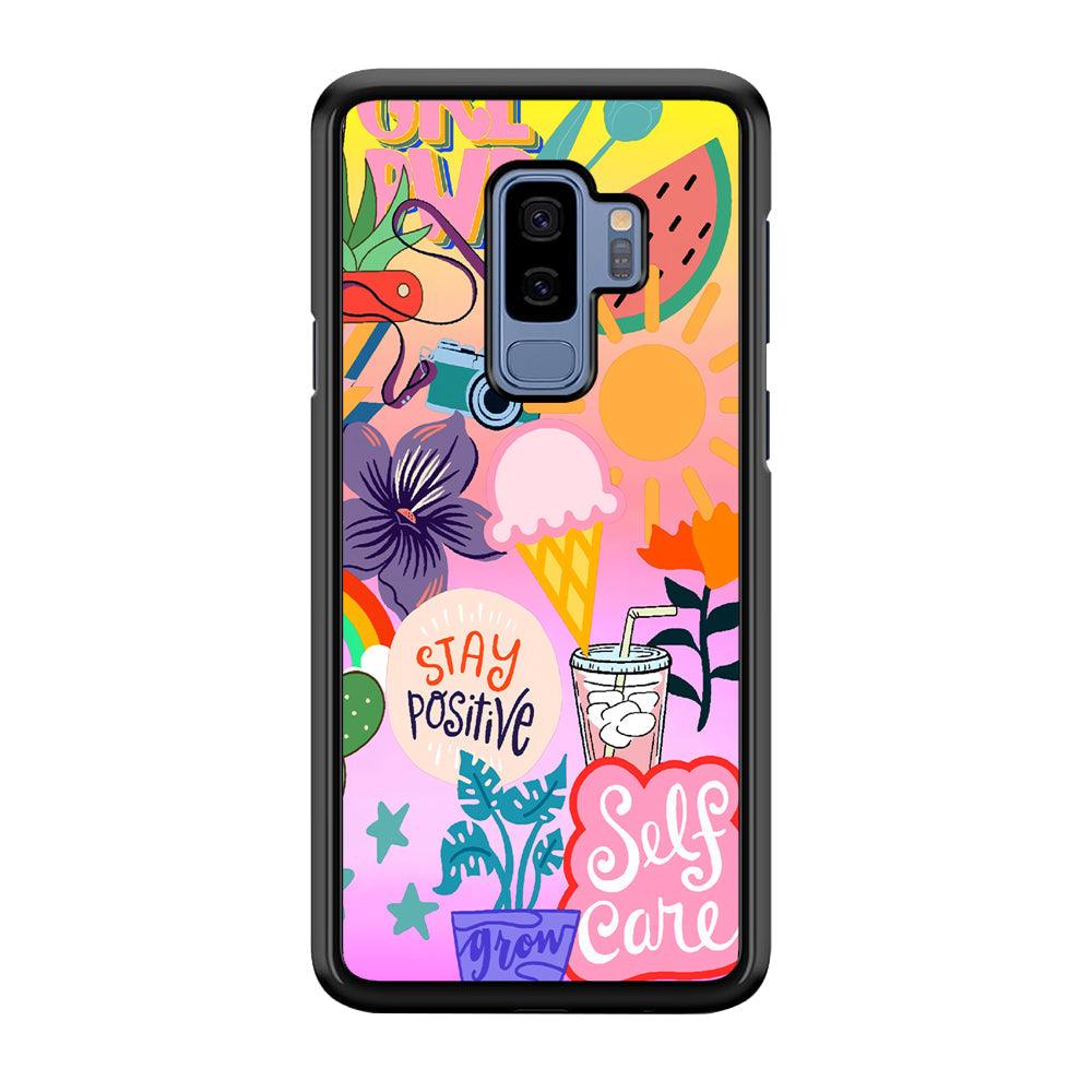 Girly Aesthetic World Samsung Galaxy S9 Plus Case-Rubber Black (2D Case)-Oxvistore