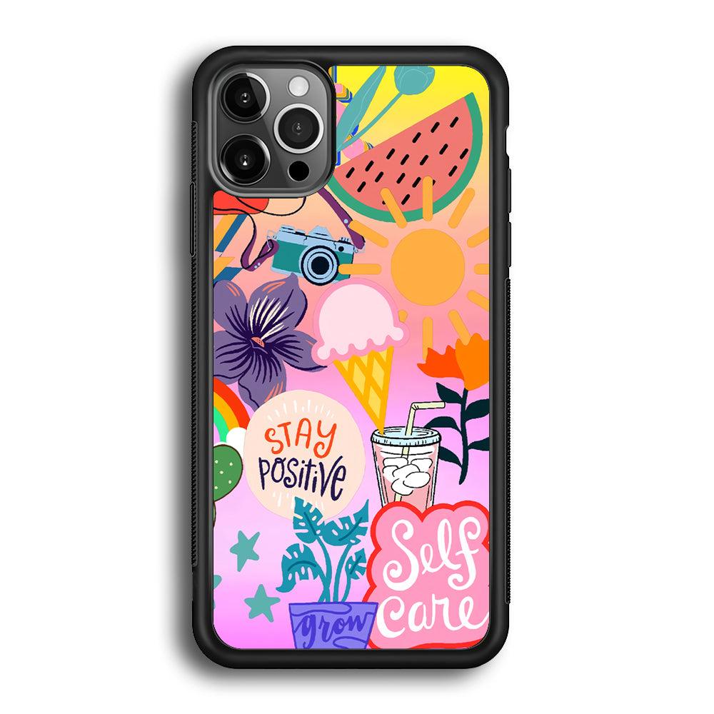 Girly Aesthetic World iPhone 12 Pro Case-Rubber Black (2D Case)-Oxvistore