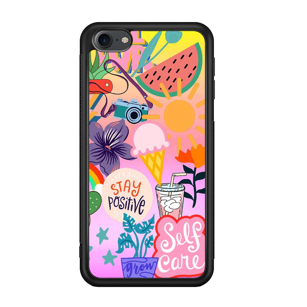 Girly Aesthetic World iPod Touch 6 Case-Rubber Black (2D Case)-Oxvistore