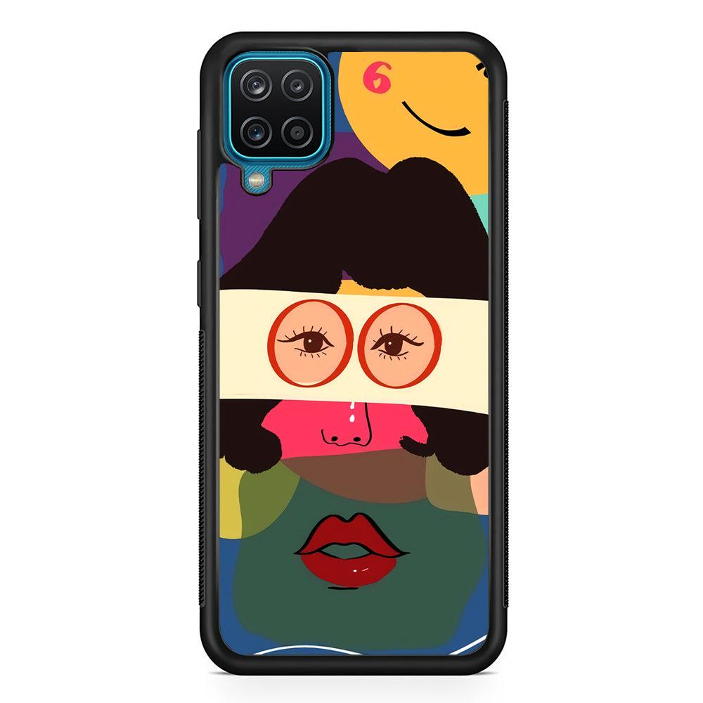 Girly Charm of The Five Senses Samsung Galaxy A12 Case-Rubber Black (2D Case)-Oxvistore