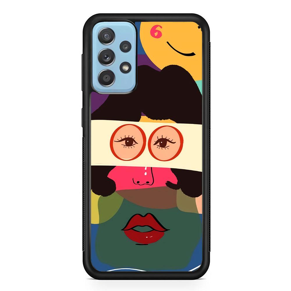 Girly Charm of The Five Senses Samsung Galaxy A72 Case-Rubber Black (2D Case)-Oxvistore